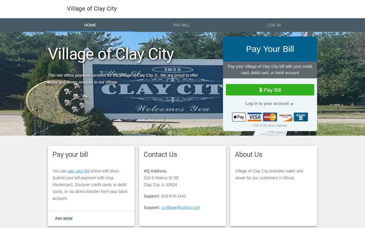 Official Village of Clay City Illinois municipal webpage